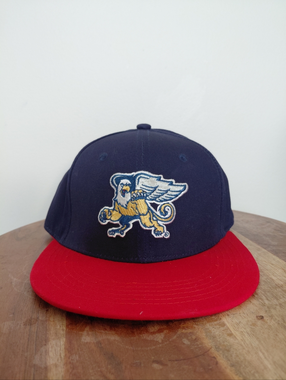 Grand Rapid Griffins Logo Sports Navy Blue & Red Hat OS